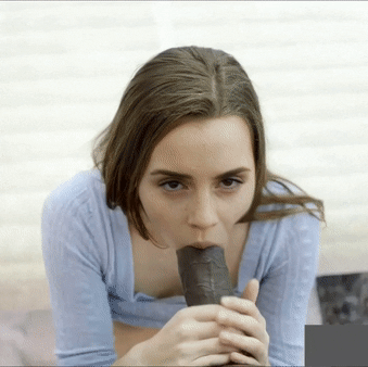Celeb Porn Animated Gifs - Emma Watson Eating Big Black Cock gif @ xGifer