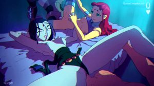 by queencomplex – Raven and Starfire fucked