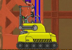 Sae gets humped by a giant robot cleaner and she climax 3/3